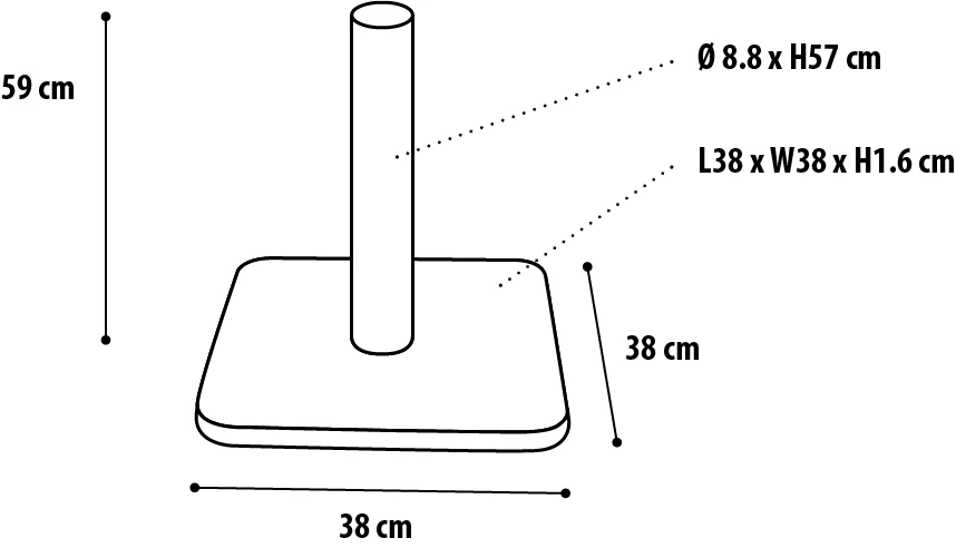 Flamingo Griffoir Polset Large Beige 38x38x59cm 5 Flamingo Griffoir Polset Large Beige 38x38x59cm – Image 3