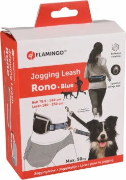 Flamingo Laisse Pour Le Jogging + Ceinture Ventrale Rono Bleu Laisse 180-250cm / Ceinture 79,5-140cm -Promos VetoStore Boutique 19a1ac2e4d007c1ff159bb7b5b9ecaad396192d35d9a3e06df3a7075453de970