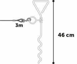 Flamingo Piquet D'attache Pilka 46cm Avec CÃ¢ble 3m -Promos VetoStore Boutique 1a0f83937b842bd562696388a14acf7de2c27f72b2d639231e29efbefadd28fd