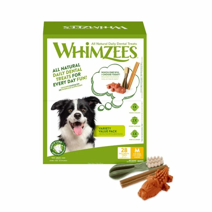Whimzees Friandises Soin Dentaire - Boîte De Variété M 3 Whimzees Friandises Soin Dentaire - Boîte De Variété M
