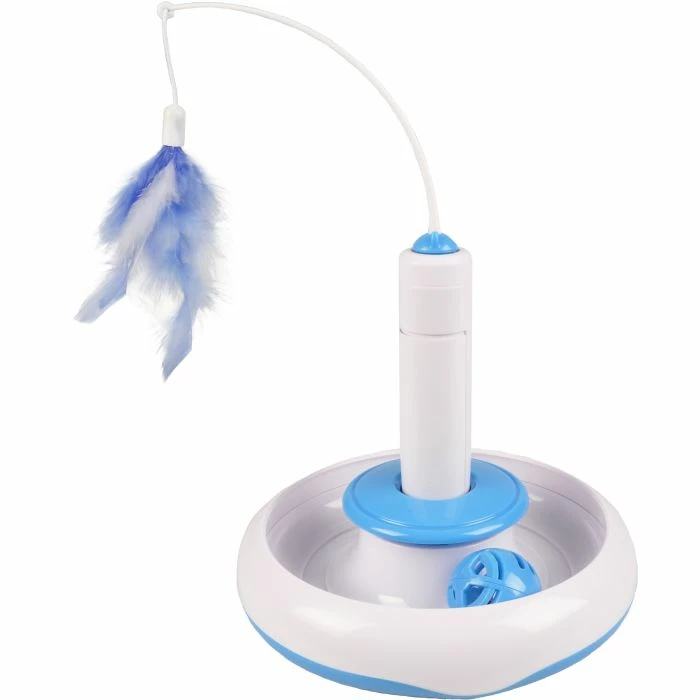 Flamingo Jouet Chat Plaque Plume Et Balle 20x20x29cm 3 Flamingo Jouet Chat Plaque Plume Et Balle 20x20x29cm