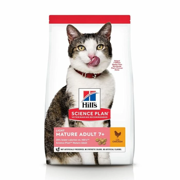 Hill's Science Plan Mature Adult Light Croquettes Pour Chat Sénior Au Poulet 3 Hill's Science Plan Mature Adult Light Croquettes Pour Chat Sénior Au Poulet