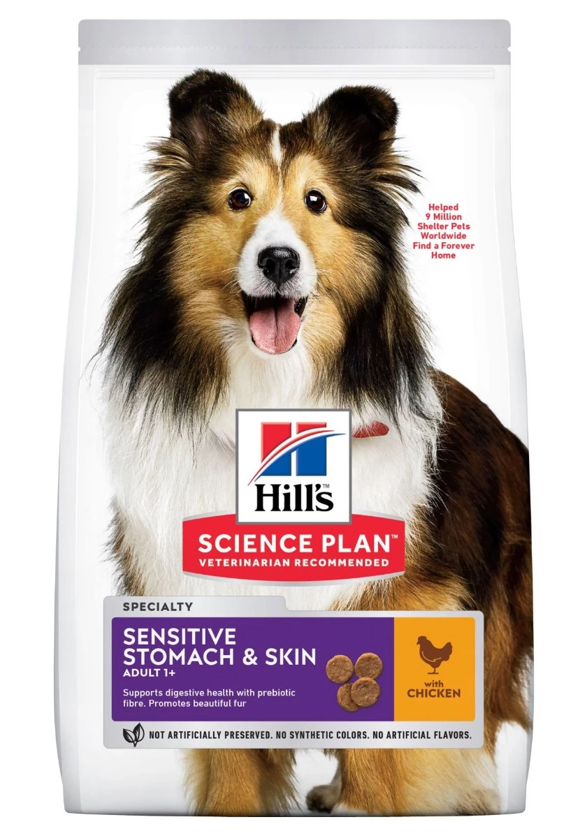 Hill's Science Plan Adult Sensitive Stomach & Skin Croquettes Pour Chien Au Poulet 14Kg 4 Hill's Science Plan Adult Sensitive Stomach & Skin Croquettes Pour Chien Au Poulet 14Kg – Image 2