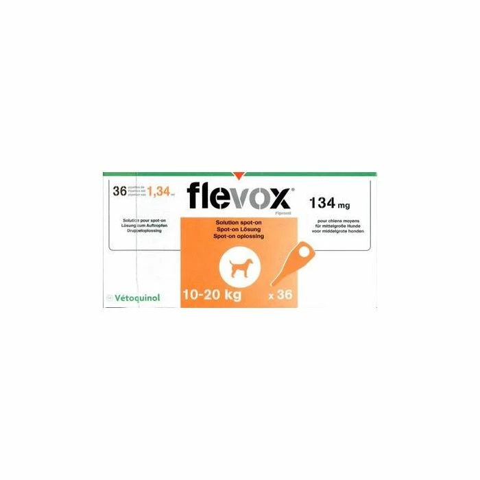 Flevox Chien10-20Kg 36 Pipettes 3 Flevox Chien10-20Kg 36 Pipettes