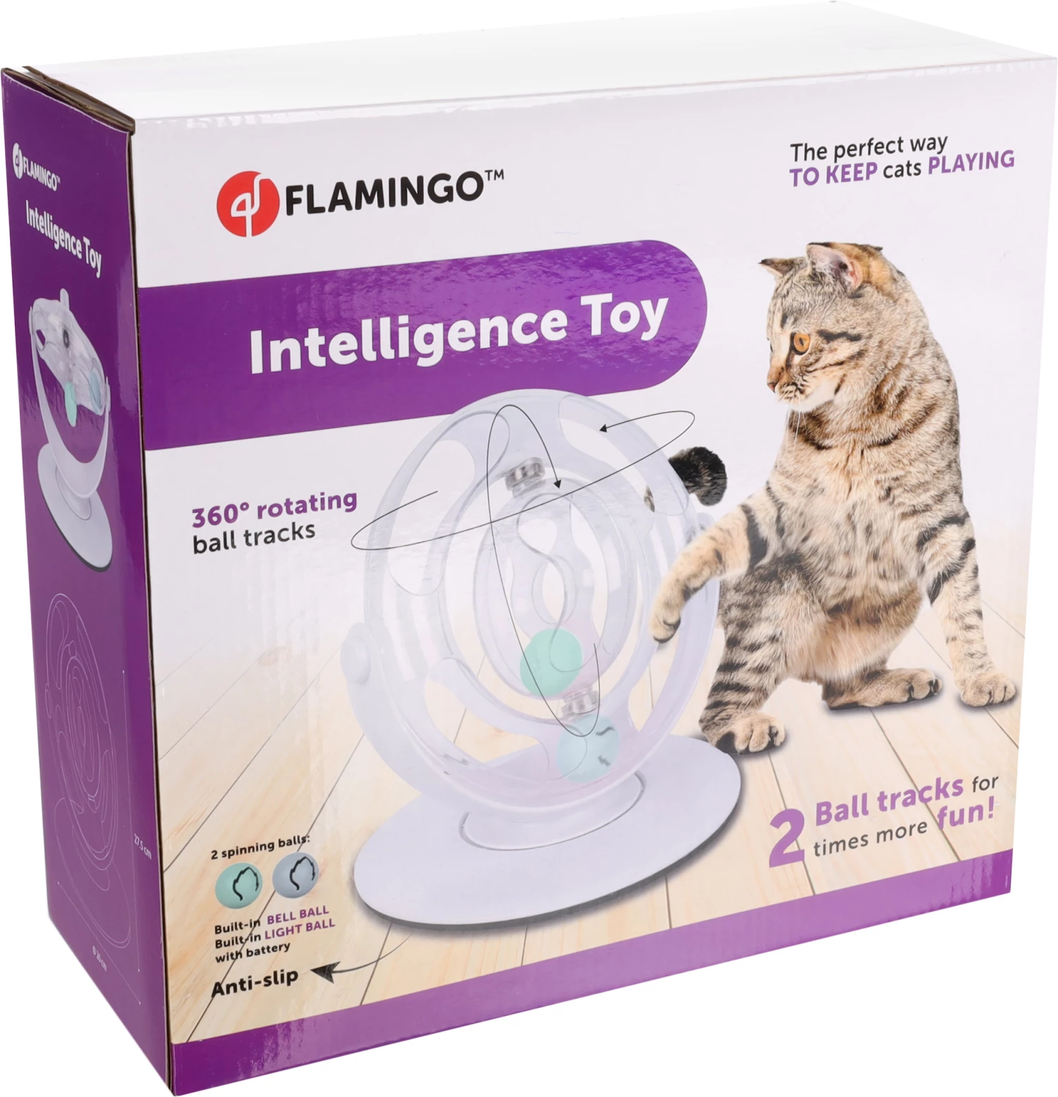 Flamingo Jouet Chat Roue Dita Blanc 26x26x27,5cm 4 Flamingo Jouet Chat Roue Dita Blanc 26x26x27,5cm – Image 2