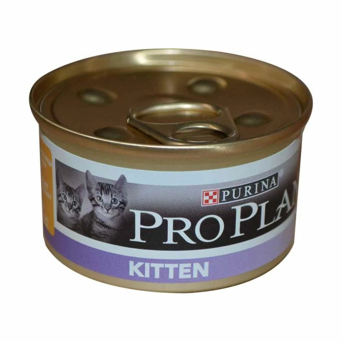 Purina Pro Plan Kitten Chat Boîtes 24x85g Poulet 3 Purina Pro Plan Kitten Chat Boîtes 24x85g Poulet