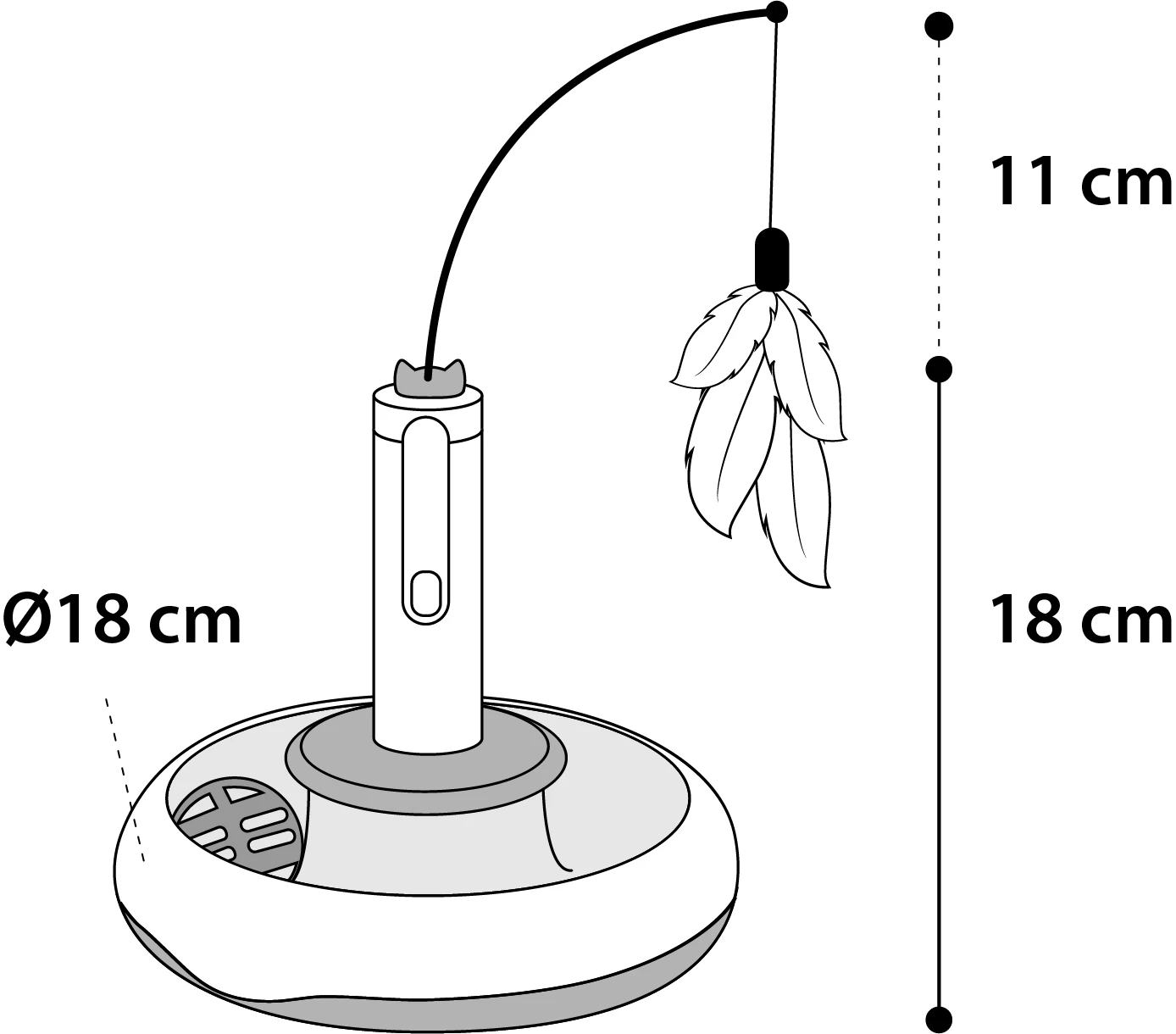 Flamingo Jouet Chat Plaque Plume Et Balle 20x20x29cm 5 Flamingo Jouet Chat Plaque Plume Et Balle 20x20x29cm – Image 3