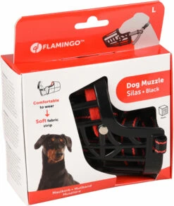 Flamingo Muselière Silas L Noir 31cm 38-52cm -Promos VetoStore Boutique 97e64935ddebaf031e66e57c884fd15768c595f8c65534e7d1f3c580900f245c
