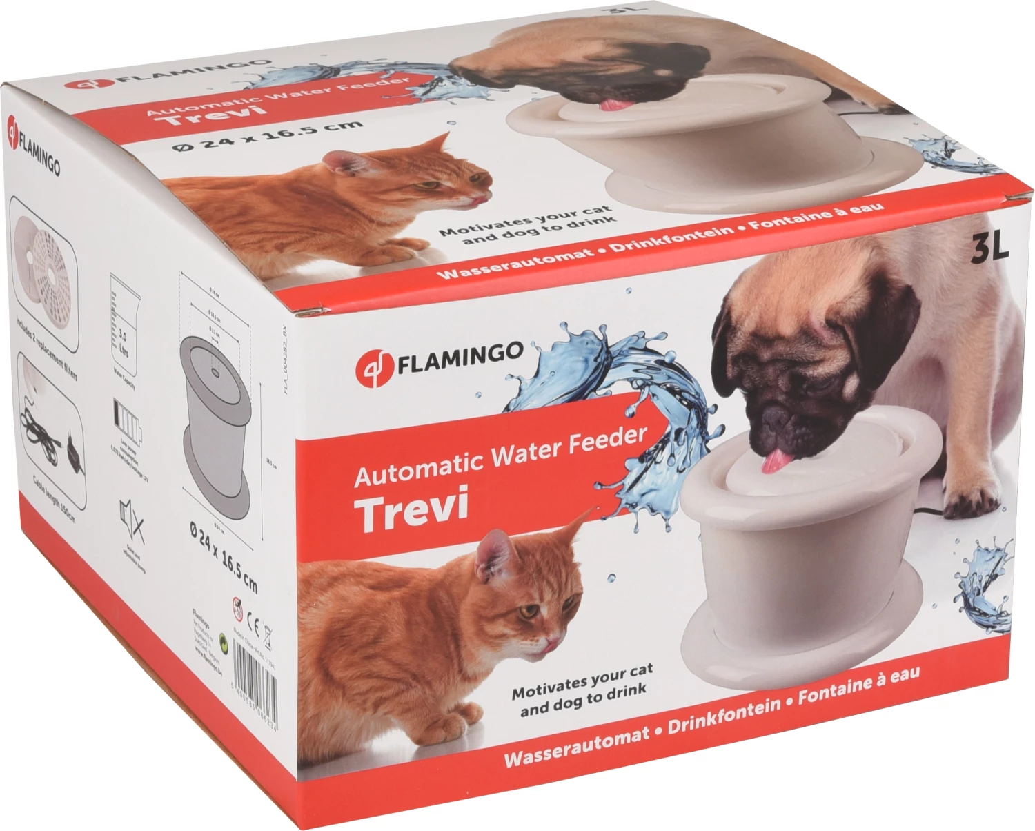 Flamingo Fontaine à Eau Trevi Blanche 3000ml 4 Flamingo Fontaine à Eau Trevi Blanche 3000ml – Image 2