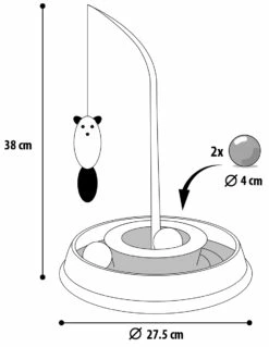 Flamingo Jouet Chat Tibo Circuit Rond 27,5x27,5x38cm -Promos VetoStore Boutique 9e7d4690439600406def374a310e5fd7e68ae970aa912f3dcd4babe27ee9d91b