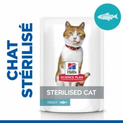 Hill's Science Plan Adult Sterilised Croquettes Et Boîtes Pour Chat Stérilisé -Promos VetoStore Boutique Hills science plan chat adult sterilised sachet repas pack mixte poulet dinde saumon truite 3 FR 2