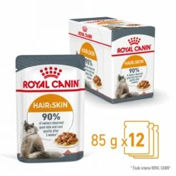 Royal Canin Hair & Skin Care En Sauce Pour Chat 12 Sachets De 85g -Promos VetoStore Boutique Royal Canin Hair Skin Care Gravy Chat FR 03