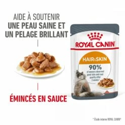 Royal Canin Hair & Skin Care En Sauce Pour Chat 12 Sachets De 85g -Promos VetoStore Boutique Royal Canin Hair Skin Care Gravy Chat FR 05