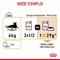 Royal Canin Hair & Skin Care En Sauce Pour Chat 12 Sachets De 85g -Promos VetoStore Boutique Royal Canin Hair Skin Care Gravy Chat FR 10