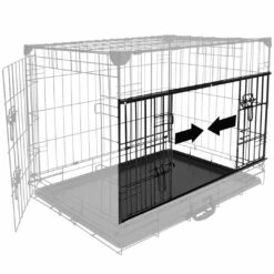 Cage Fer Ninja Edition Avec Porte Coulissante 76x53x61 Cm Noir -Promos VetoStore Boutique Schuifdeur 3