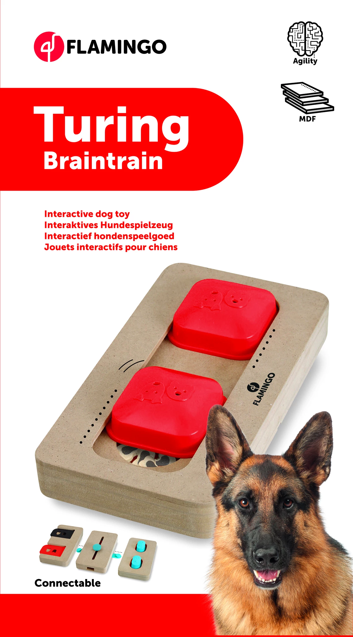 Flamingo Jouet Chien Wooden Brain Train Turing 22x12cm 4 Flamingo Jouet Chien Wooden Brain Train Turing 22x12cm – Image 2