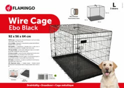 Flamingo Cage Pour Chien Ebo Noir L 92x56x64cm -Promos VetoStore Boutique a7de63808bda6704a882c09a70256cdf2ba7a9a459bb97b5c7e03df34a52ea68