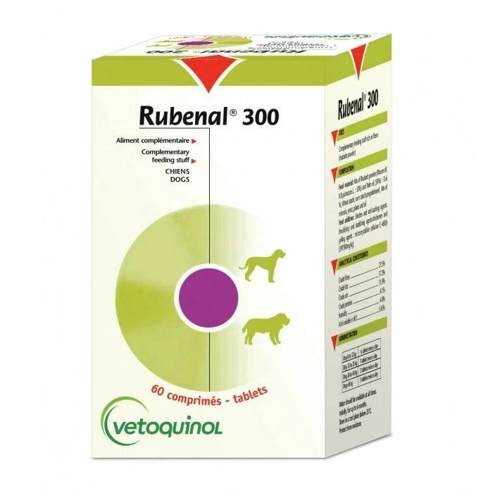 Vetoquinol Rubénal 300 Mg - 60 Cprs 3 Vetoquinol Rubénal 300 Mg - 60 Cprs