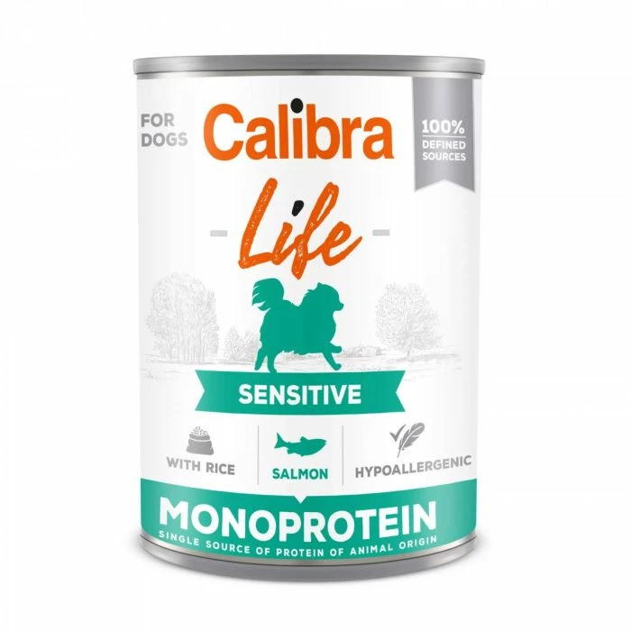 Calibra Life Adult Sensitive Monoproteïne Saumon Pour Chien 6x400gr 3 Calibra Life Adult Sensitive Monoproteïne Saumon Pour Chien 6x400gr