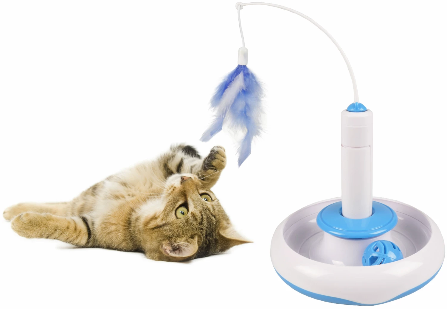 Flamingo Jouet Chat Plaque Plume Et Balle 20x20x29cm 6 Flamingo Jouet Chat Plaque Plume Et Balle 20x20x29cm – Image 4