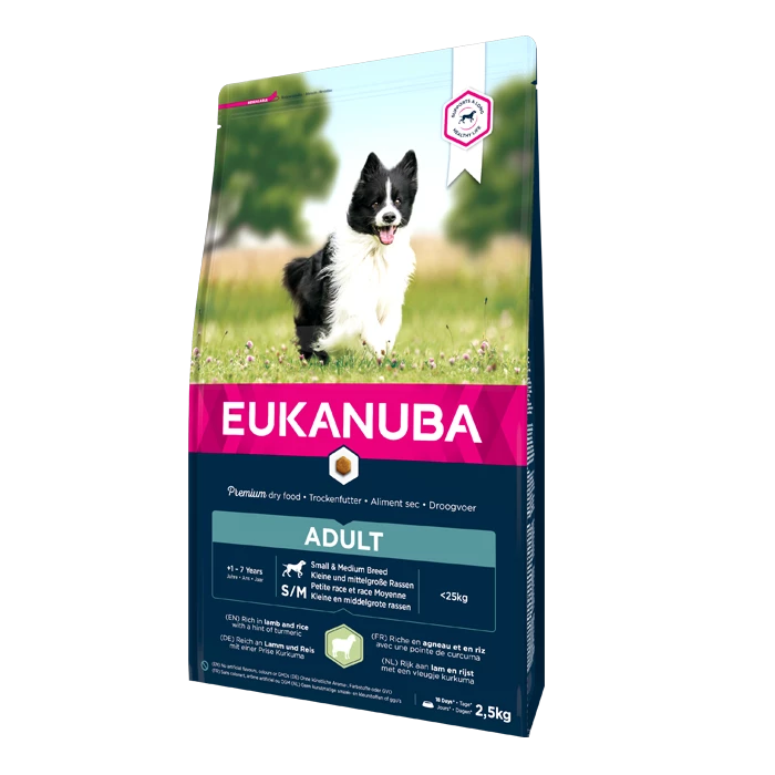Eukanuba Adult Small/Medium Breed Pour Chien Agneau Et Riz 2,5kg 3 Eukanuba Adult Small/Medium Breed Pour Chien Agneau Et Riz 2,5kg