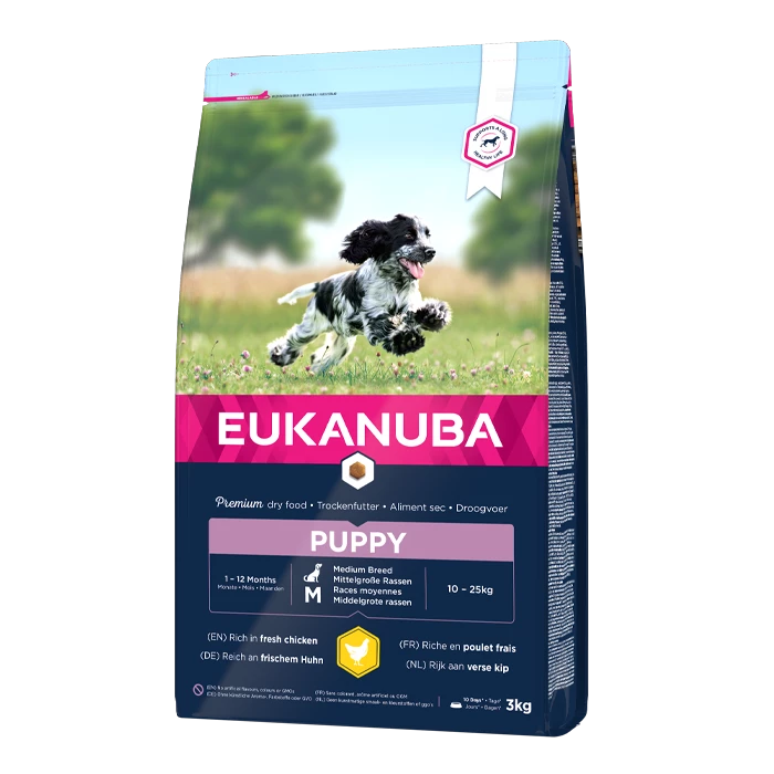 Eukanuba Puppy & Junior Medium Breed Pour Chien 12kg 3 Eukanuba Puppy & Junior Medium Breed Pour Chien 12kg