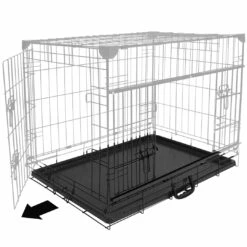 Cage Fer Ninja Edition Avec Porte Coulissante 76x53x61 Cm Noir -Promos VetoStore Boutique lade 3